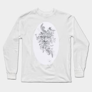 Silverpoint Drawing of the Greenman Long Sleeve T-Shirt